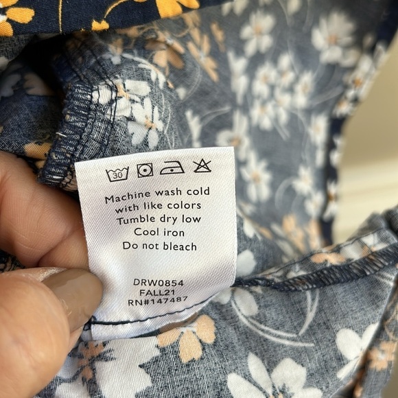 Draper James Lucinda Popover Dress Fall Fields Size XS - Picture 6 of 10